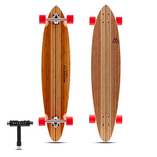 Hana Longboard Collection | 42' x 9' | Longboard Skateboards | Bamboo with Hard Maple Core | Cruising, Carving, Dancing | Free Skate Tool | Cruiser