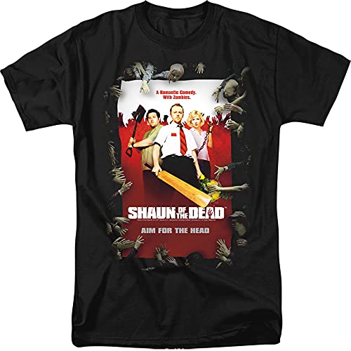 Shaun of The Dead Poster Unisex Adult T-Shirt, Black, Large