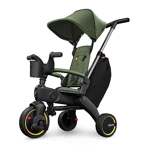 Doona Liki Trike S3, Desert Green - 5-in-1 Compact, Foldable Tricycle - Suitable for Toddlers 10 to 36 Months
