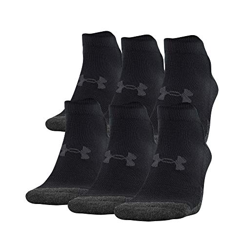 Under Armour Adult Performance Tech Low Cut Socks, Multipairs , Black (6-Pairs) , Large