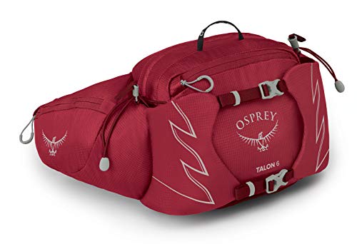 Osprey Talon 6L Men's Lumbar Hiking Waist Pack, Cosmic Red