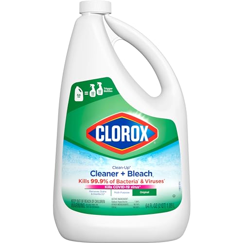 Clorox Clean-Up All Purpose Cleaner with Bleach Original, Household Essentials, 64 Ounce Refill Bottle (Package May Vary)