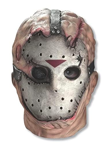 Rubie's mens Friday the 13th, Jason Voorhees, Deluxe Overhead costume masks, Gray, One Size US