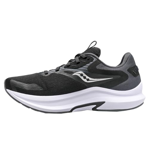 Saucony Men's AXON 2 Running Shoe, Black/White, 10.5