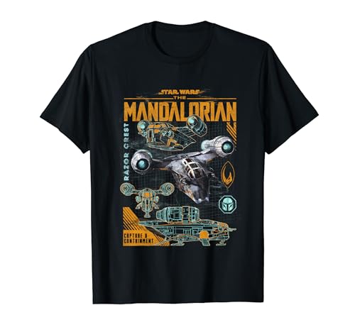 Star Wars The Mandalorian Razor Crest Schematics T-Shirt