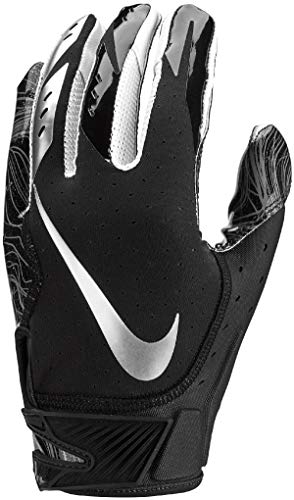 Men's Nike Vapor Jet 5.0 Football Gloves Black/Chrome Size Large