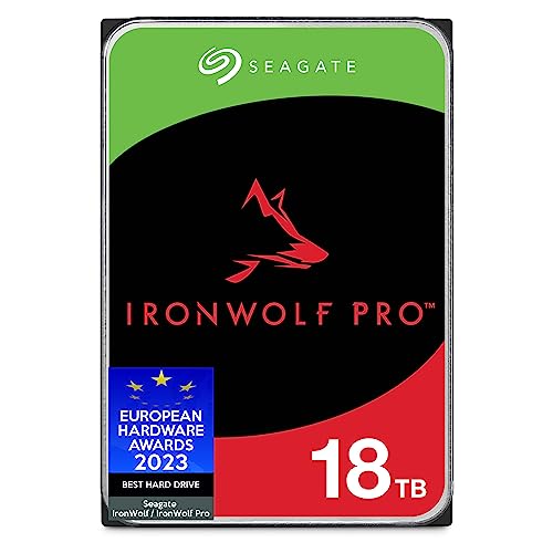 Seagate IronWolf Pro 18TB NAS HDD, ST18000NE000 SATA 6Gb/s 3.5' (Renewed)