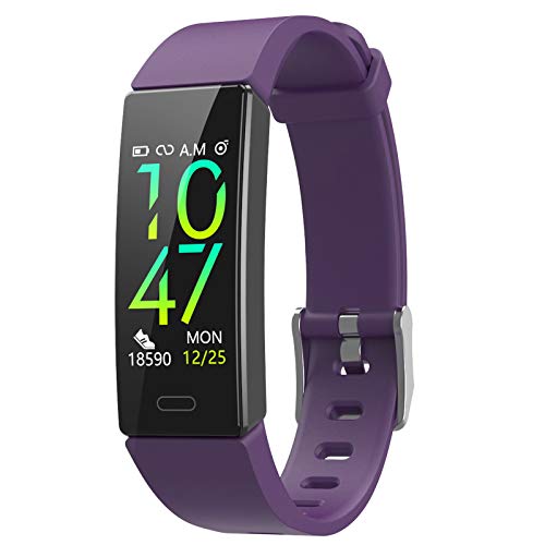 ZURURU Fitness Tracker with Blood Pressure Heart Rate Sleep Health Monitor for Men and Women, Upgraded Waterproof Activity Tracker Watch, Step Calorie Counter Pedometer Purple