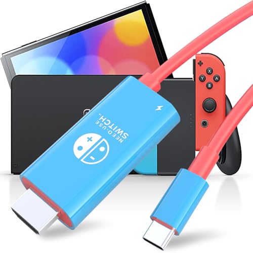 Boreguse USB C to HDMI Cable for Nintendo Switch/Switch OLED, 1.8M/6FT Switch Dock with 1080P@60Hz Output, USB C to HDMI Adapter with 100W PD Charging Port for Laptop,Tablet, MobilePhone,SteamDeck