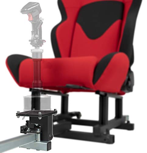 Centered Flight Stick Lower Mount Bracket with Height Adjusmtent. Plates Included. Configuration #6 Compatible with Thrustmaster Warthog, F-16C Viper HOTAS, F/A 18, VirPil, VKB and WinWing Sticks