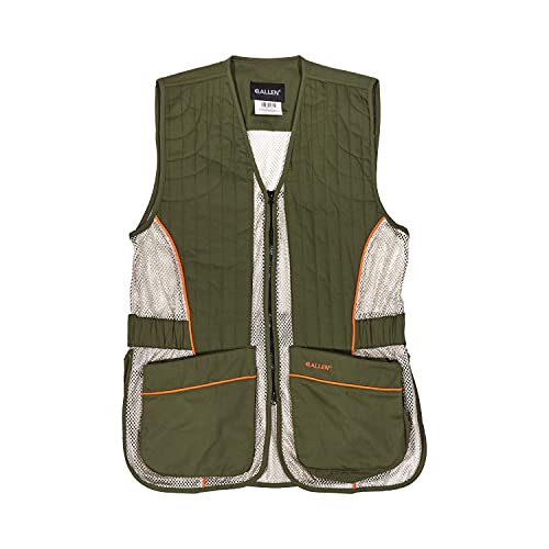 Allen Company Ace Shooting Range Vest with Moveable Shoulder Pad - Shooting Apparel for Adult Men and Women - Works for Right and Lefthanded Shooters - Medium/Large - Olive/Tan