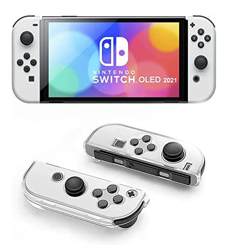 LNtech [Upgraded version] 3 in 1 Dockable Crystal Clear Cover Case Screen Protector Compatible with Nintendo Switch OLED Model 2021 and Joy-Con Controller