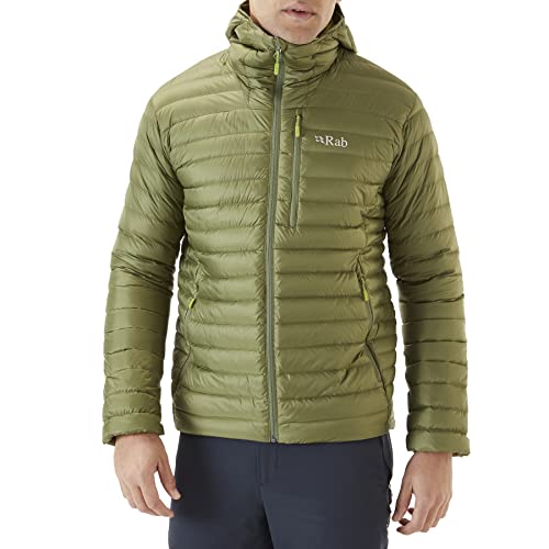 RAB Men's Microlight Alpine Down Jacket for Hiking, Climbing, & Skiing - Chlorite Green - Large