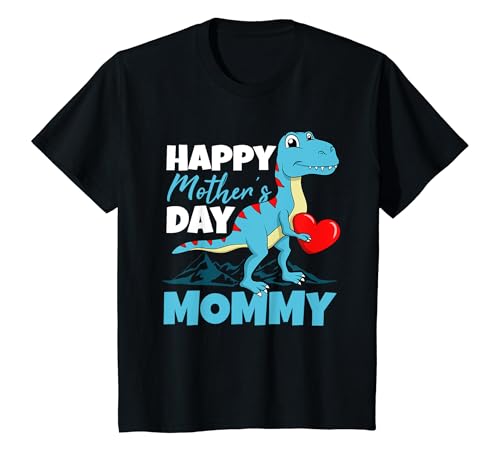 Happy Mother's Day Mommy Dino Son For Mom TRex Toddler Boy T-Shirt