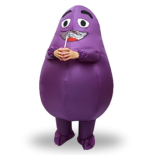 FIRRKEP grimace costume purple grimace Inflatable costume suit halloween grimace mascot costume for adult and kids (Kids)