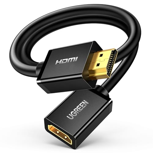 UGREEN HDMI Extension Cable 4K HDMI Extender 1.5FT Male to Female Adapter Cord Compatible with Roku TV Stick PS5 PS4 Xbox Laptop PC Nintendo Switch Blu Ray Player Google Chromecast Wii U HDTV