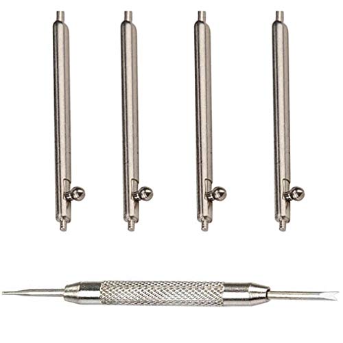 OTOPO 20mm Quick Release Spring Bars Watch pins & Galaxy Watch 4/4 Classic/Active 2 44mm 40mm Pins, 20mm Stainless Steel Watch Pins 4PCS Diameter 1.5mm + Spring Bar Tool (20mm)