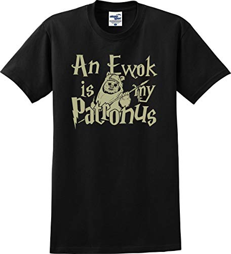 an Ewok is My Patronus Funny T-Shirt (S-5X) (XX-Large, Black)