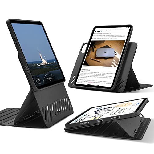 ESR for iPad Pro 11 Inch Case (2022/2021 / 2020/2018, 1st, 2nd, 3rd & 4th Gen), Removable Magnetic Cover, Adjustable Portrait/Landscape Stand with Raised Display View, 9 Standing Angles, Black