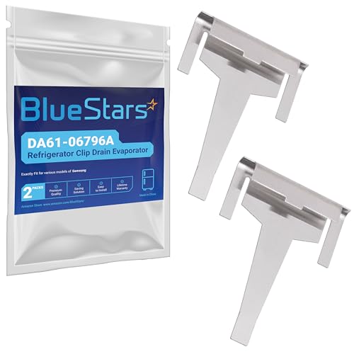 BlueStars DA61-06796A Refrigerator Clip Drain Evaporator - Solve the Ice Buildup Problem - Perfect Fit for Samsung Refrigerators - Replaces DA61-06796A AP5579885 PS4145120 2683162 - PACK OF 2