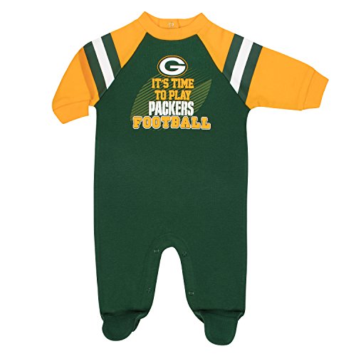 Gerber Unisex Baby Baby Boys NFL Footed Sleep and Play, Team Color, 6-9 Months