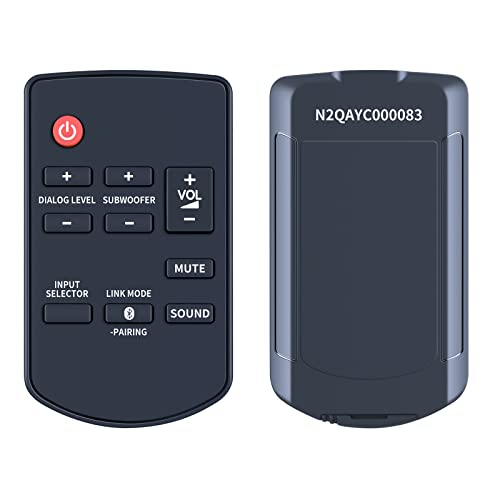 N2QAYC000083 Replacement Panasonic Remote Control Compatible for Panasonic Soundbar Sound Bar SC-HTB170 SC-HTB370 SC-HTB65 SC-HTB70 SC-HTB770 SC-HTB770S SU-HTB370 SU-HTB770