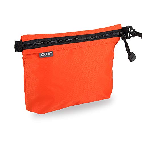 GOX Travel Toiletry Bag Carry On Zipper Pouch Cosmetic Kit Makeup Digital Bag Water Resistant Nylon (Orange)