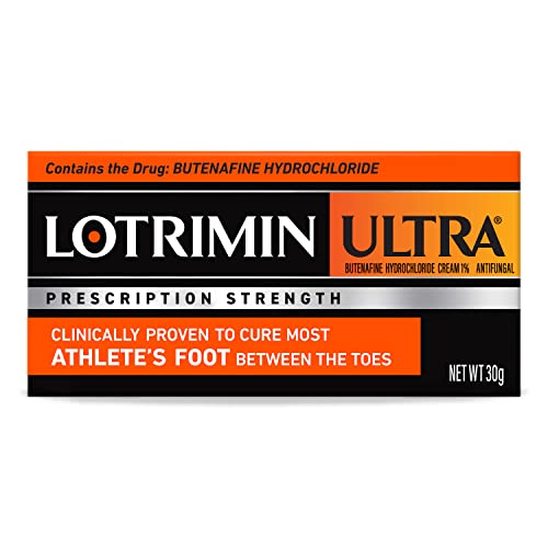 Lotrimin Ultra 1 Week Athlete's Foot Treatment, Prescription Strength Butenafine Hydrochloride 1%, Cures Most Athlete’s Foot Between Toes, Cream, 53 Ounce (15 Grams) (Packaging May Vary)​