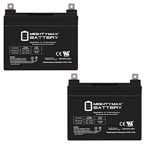 Mighty Max Battery 12v 35ah U1 Replacement Battery Compatible with Interstate DCM0035L UPS Backup - 2 Pack