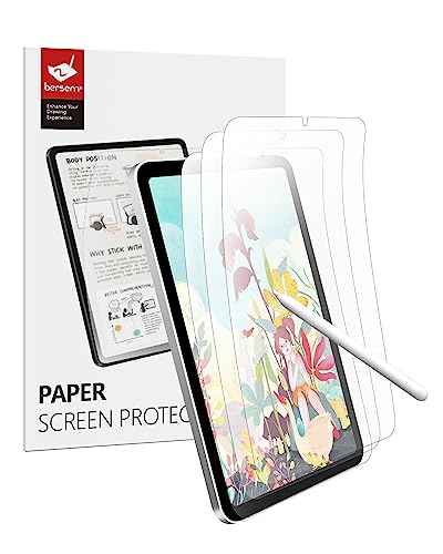 bersem [3 Pack Paper Screen Protector Compatible with iPad Mini 6 (8.3 inch) 2021 Anti Glare for iPad Mini 6th Generation Drawing Bubble Free High Touch Sensitivity Case Friendly