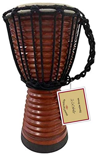 Drums Djembe Drum Djembe jembe is a Rope- goat skin Covered Goblet Drum Played by Hands West Africa style (12x16 carves)