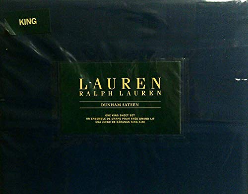 Lauren Ralph Lauren King Cadet Blue Dunham Sateen Sheet Set