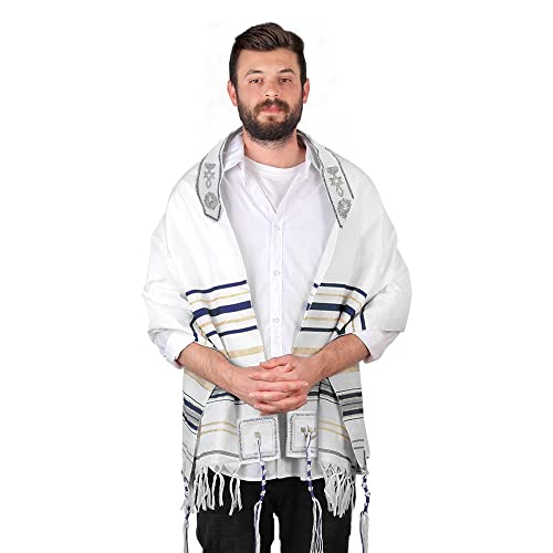 HalleluYAH Messianic Tallit Prayer Shawl 72'x 22' with Bag For Men & Women | Designed in Israel