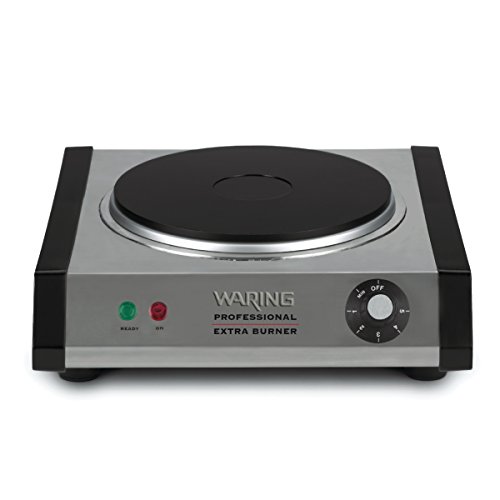 WARING WEB300 Portable Heavy Duty Cast-Iron Single Burner Countertop, 1300W