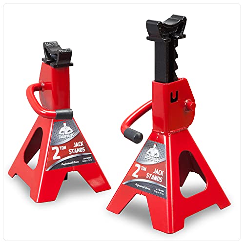 Jack Boss Jack Stands Low Profile 2 Ton(4400 LBs) Lifting Car Stand, Fit Use for Cars Automotive Sedans, 2 Pack