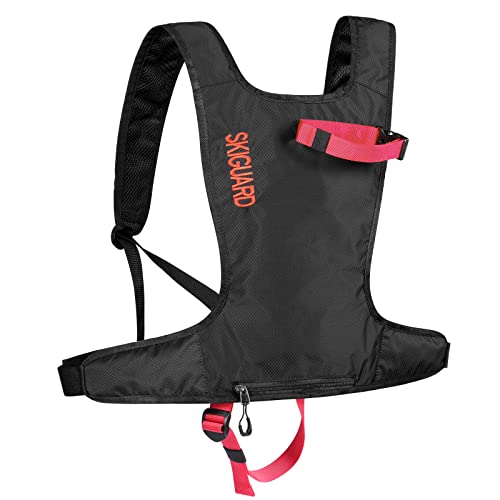 skiguard Ski and Pole Carrier Strap Harness: Newly Designed Ski Carrier Strap, Compact Ski Carry Strap Harness, Lightweight Easily Transport Your Skis and Poles, Use Harness to Free up Hands