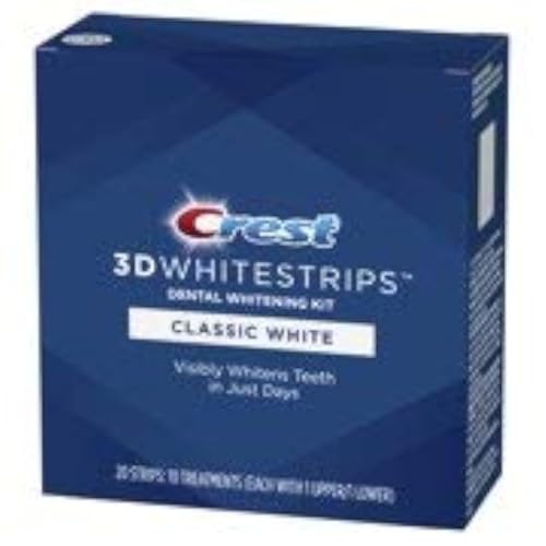 Crest 3D Whitestrips Classic White Teeth Whitening Kit, 10 Treatments 20 Strips