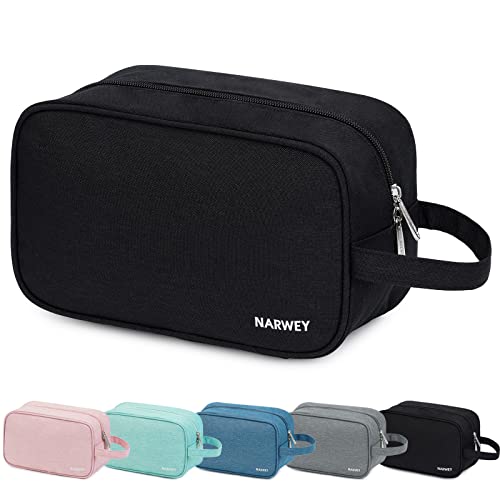 Narwey Toiletry Bag for Men Travel Toiletry Organizer Traveling Dopp Kit Shaving Bag for Toiletries Accessories (Black)