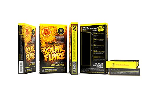 Solar Flare Carolina Reaper Sunflower Seed Challenge 5 Levels of The World's Hottest Sunflower Seeds