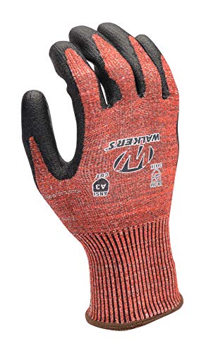 Walker's Men's A3 Cut Resistant Gloves w/HPPE Knitted Shell & PU Foam Palm | Durable Lightweight EN388 Work Safety Gloves, Medium