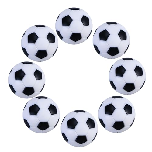 Okany Table Soccer Foosballs Game Replacements 32mm/1.26 in Mini Football Balls Black and White, Set of 8