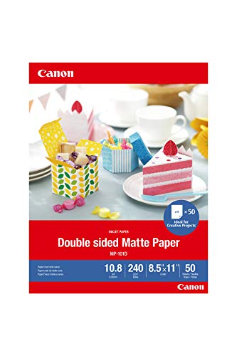 Canon Double Sided Matte Photo Paper (8.5'X 11')- Perfect for Creative Projects and Crafts