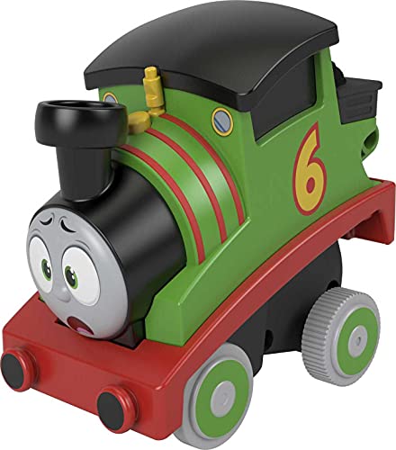 Thomas & Friends Racing Toy Train, Press 'n Go Stunt Percy Engine for Toddler & Preschool Pretend Pla​y Ages 2+ Years