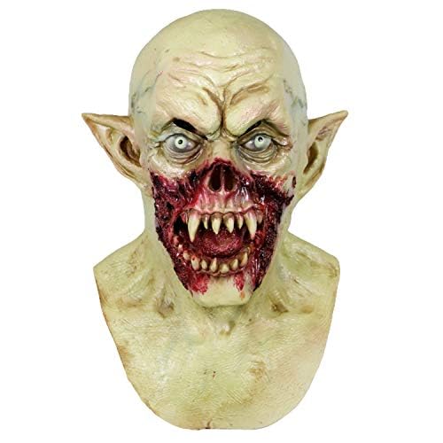 MOLEZU Vampire Mask Zombie Head Mask for Adult, Scary Horror Creepy Demon Monster Mask for Halloween Costume Party