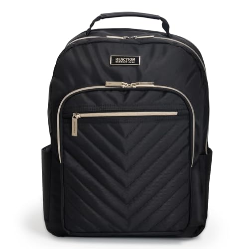 Kenneth Cole REACTION Women's Chelsea Chevron 15' Laptop and Tablet Backpack, Black