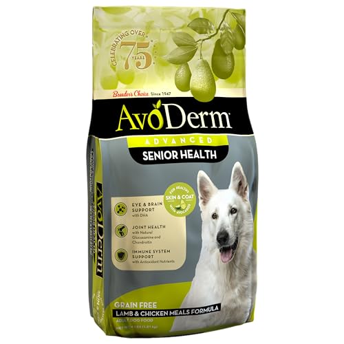 AvoDerm Natural Advanced Senior Health Grain Free Lamb Formula Dry Dog Food 4 lb