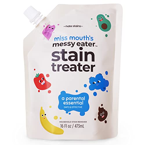 Miss Mouth's Messy Eater Stain Treater - 16oz Refill - Newborn & Baby Essentials - No Dry Cleaning Food, Grease, Coffee Off Laundry, Underwear, Fabric