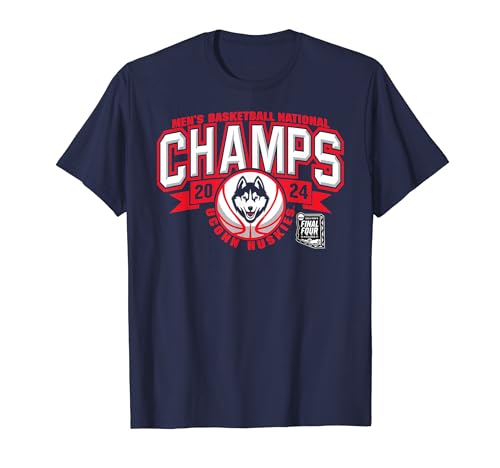 Connecticut Huskies National Champs 2024 Basketball Navy T-Shirt