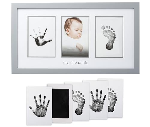 Pearhead Sonogram Frame for Grandparents - Ultrasound Photo Frame, New Grandparent Gift, Pregnancy Reveal for Grandma and Grandpa, Ideal Holiday Gift and First Christmas Keepsake, Distressed Gray