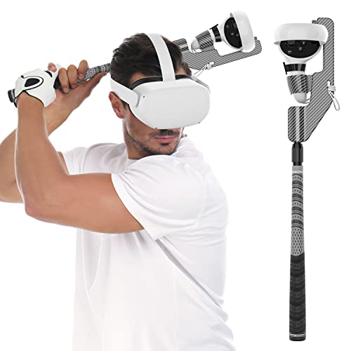 [2023 Upgraded] HONJOMIN VR Golf Club for Oculus Quest 2 / Oculus Quest 1 / Rift S, Attachment Adapter VR Golf Club Handle Extension Accessory, Enhance Immersive VR Game Experience
